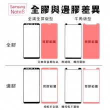 Samsong Note8 4D曲面滿版全貼膠高貼合9H鋼化玻璃螢幕保護貼
